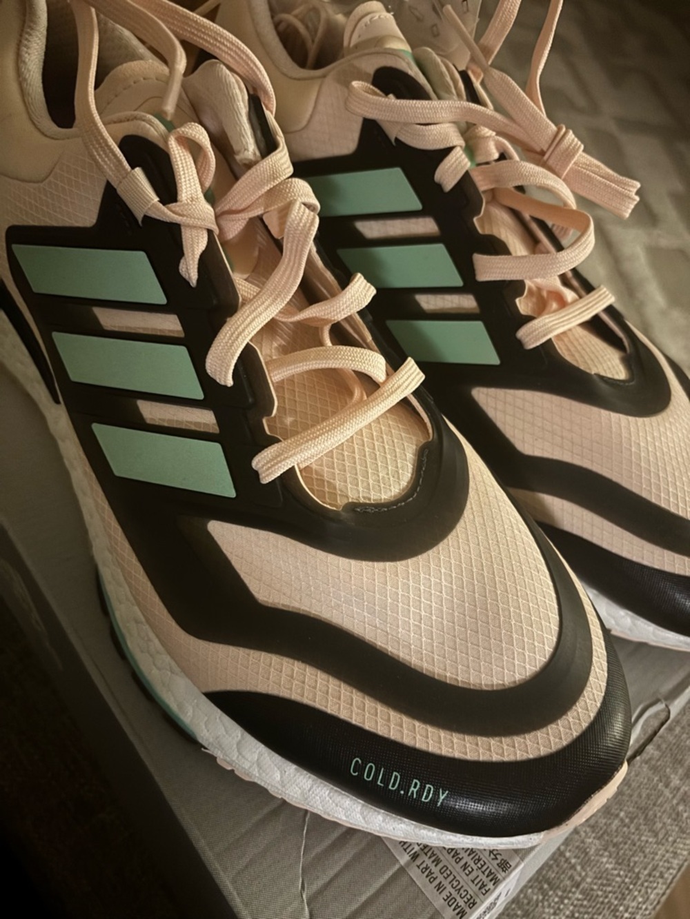Adidas Men’s Cold.RDY Running Shoes - Pale Peach/Teal